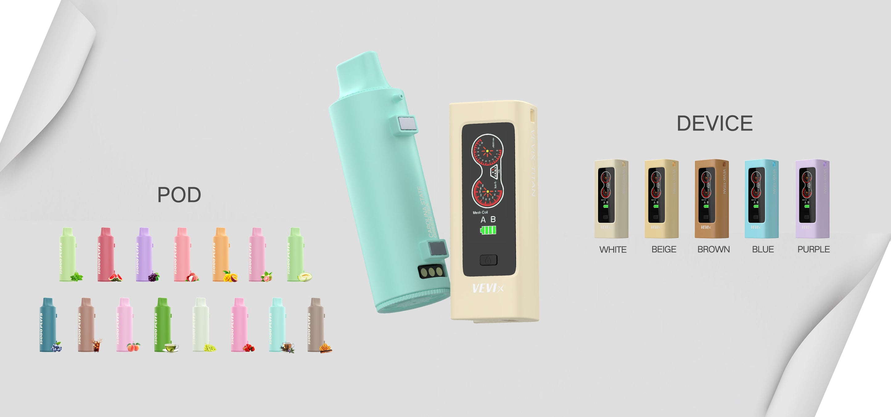 VEVIX TITAN 泰坦 15000口換彈式電子煙｜棉芯大容量拋棄式Vape｜單／雙發自由切換｜買五送一/台灣現貨 圖片 3
