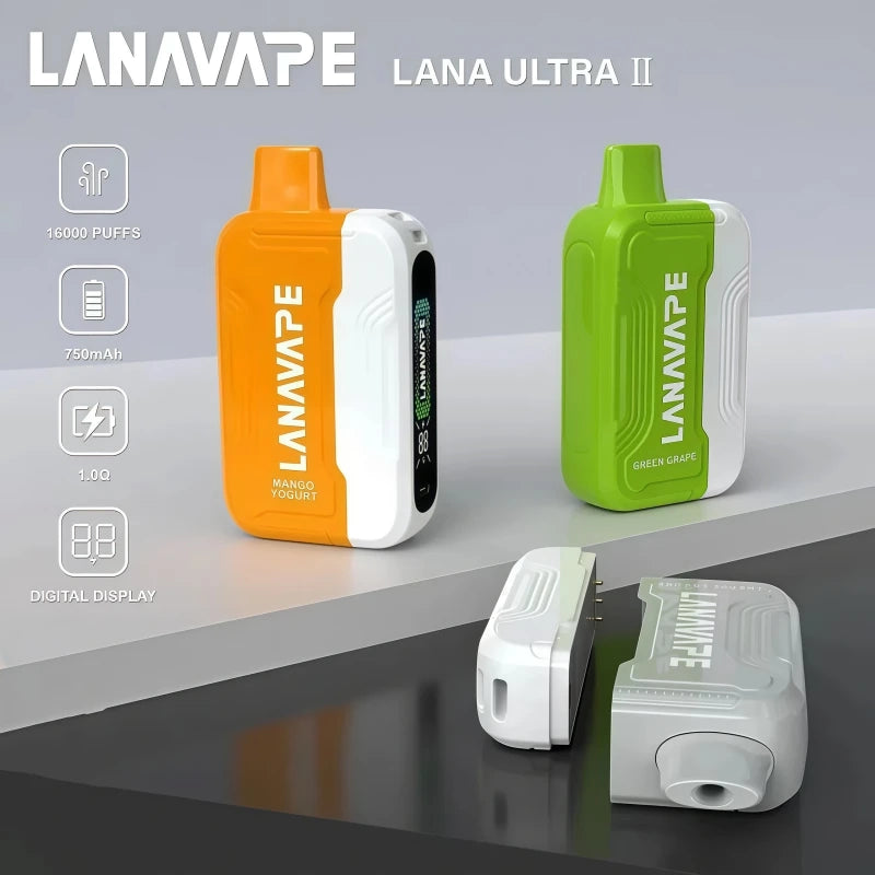 LANA Ultra II 16000口拋棄式電子煙｜磁吸換彈式主機｜大容量一次性電子煙｜買三送一主機優惠-台灣現貨 圖片 3