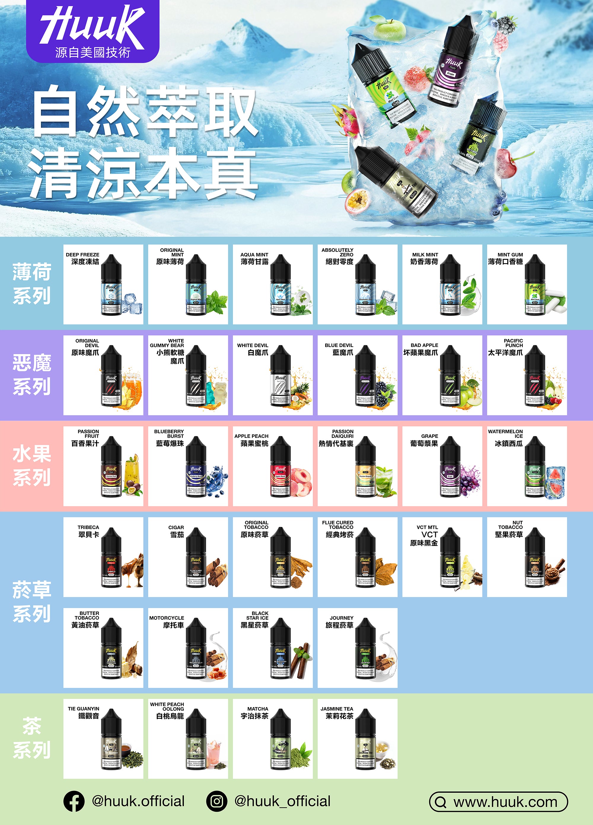 MEHA HUUK 虎克煙油 30ML｜魅嗨水果冰感尼古丁鹽煙油｜多款水果風味｜電子煙補充煙油-台灣現貨 圖片 2