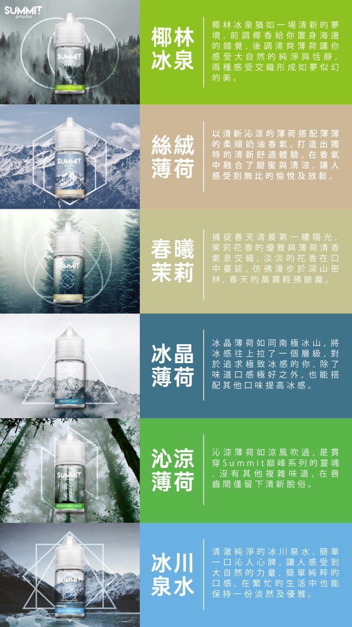 SUMMIT SPUMY 薄荷系列煙油 30ML｜台灣限定清新薄荷風味·沁涼體驗-台灣現貨 圖片 3