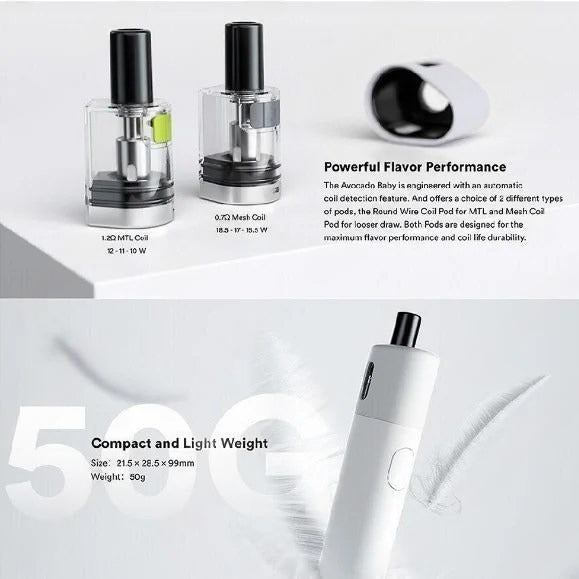 VAPTIO Avocado Baby 酪梨寶寶空煙彈/替換倉 一盒/3顆-台灣現貨 圖片 3