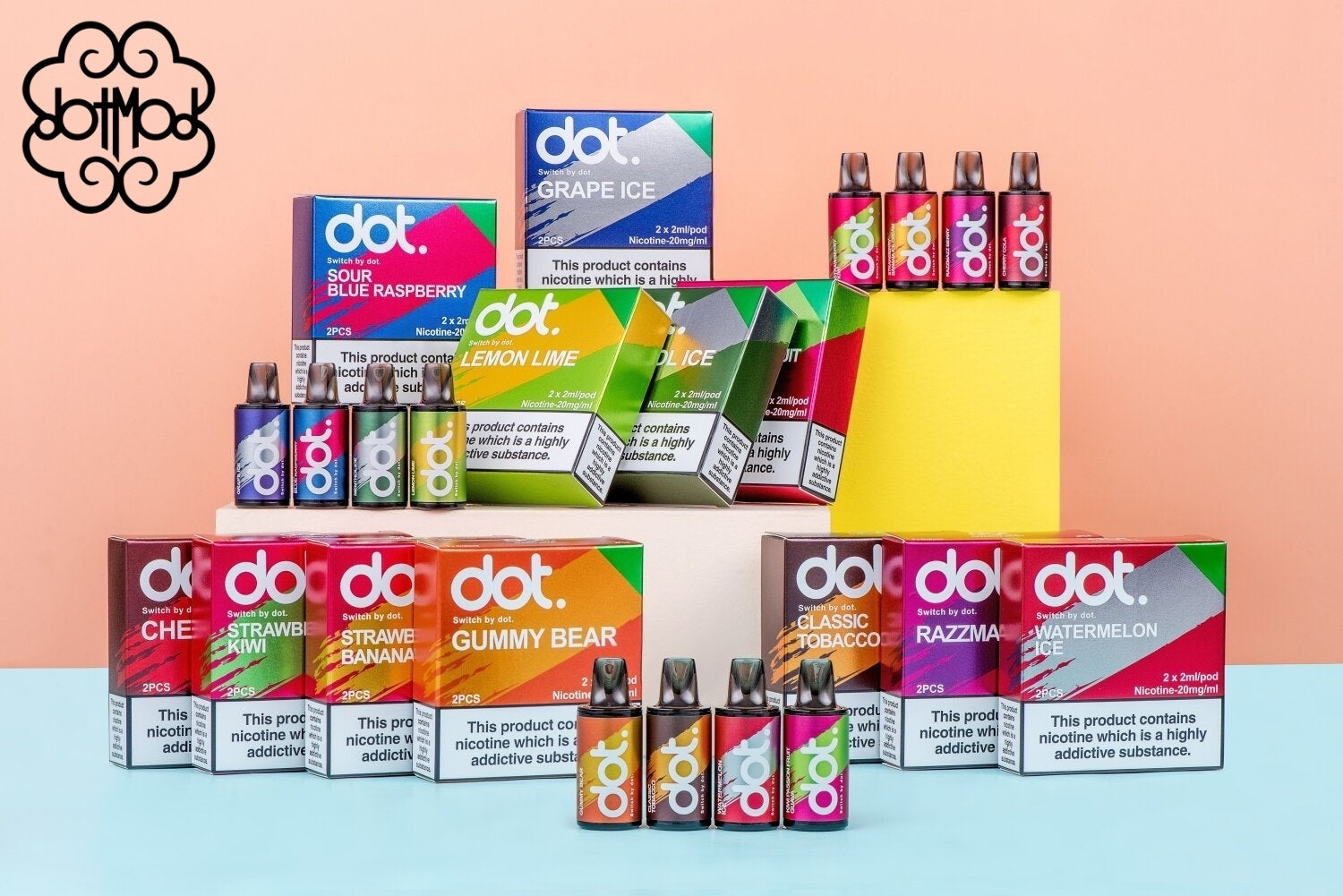 DOTMOD DOT SWITCH 佩特里原裝煙彈｜3.5ml大容量煙彈｜一盒2顆｜買3盒送主機優惠套裝-台灣現貨