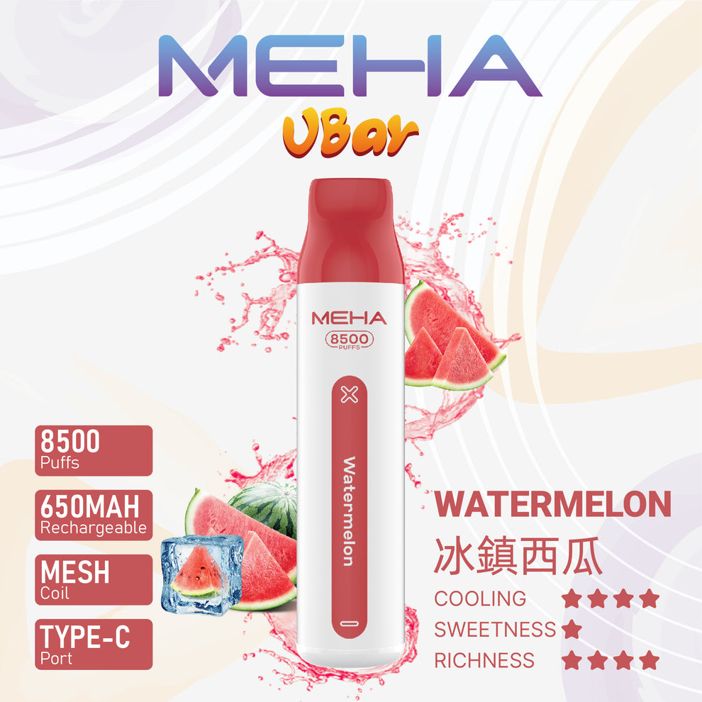 【MEHA VBar 魅嗨小白條】 一次性8500口拋棄式｜長效續航一次性 Vape｜水果冰感口味電子煙-台灣現貨 圖片 4