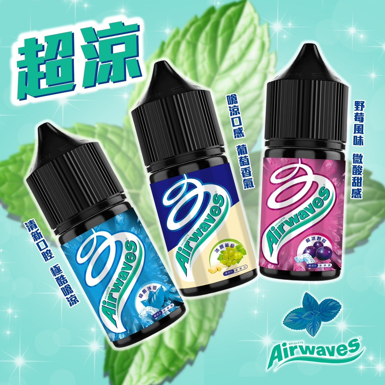 Airwaves 超涼口香糖系列 30ML｜超涼口香糖小煙油｜電子煙油-台灣現貨 圖片 3