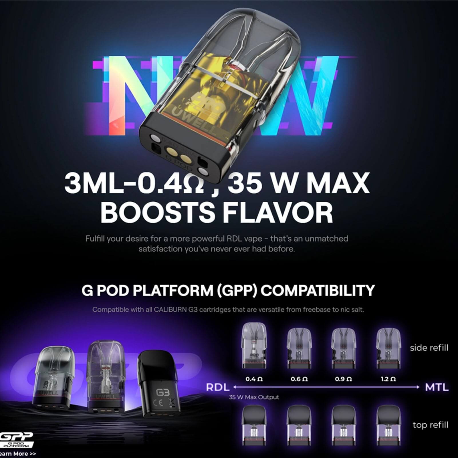 Uwell Caliburn咖喱G3 Pro空倉（4顆裝）原廠正品-台灣現貨 圖片 2