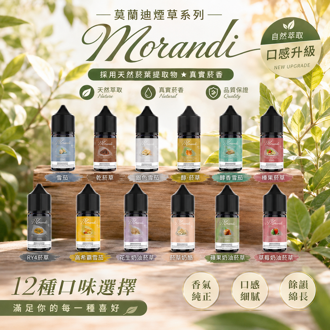 Morandi Tobacco 莫蘭迪煙草系列煙油 30ML｜經典煙草口味｜0尼古丁鹽小煙油｜醇厚煙草風味注油煙油-台灣現貨 圖片 4