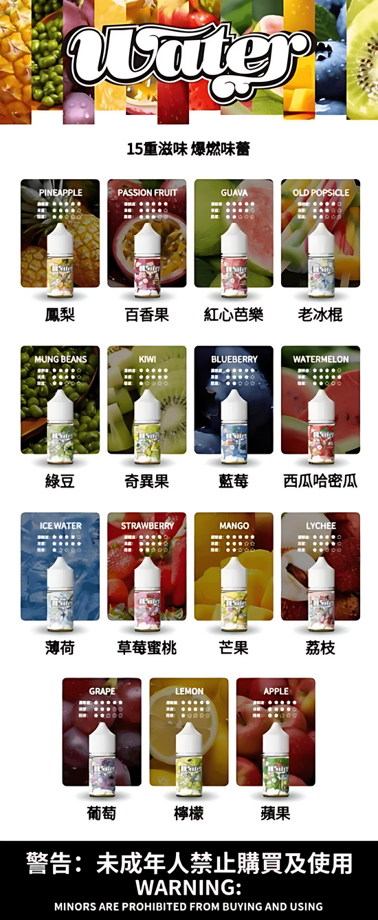 WATER 瓦特煙油 30ml｜3.5% 煙油｜美國原裝進口小煙油-台灣現貨 圖片 2