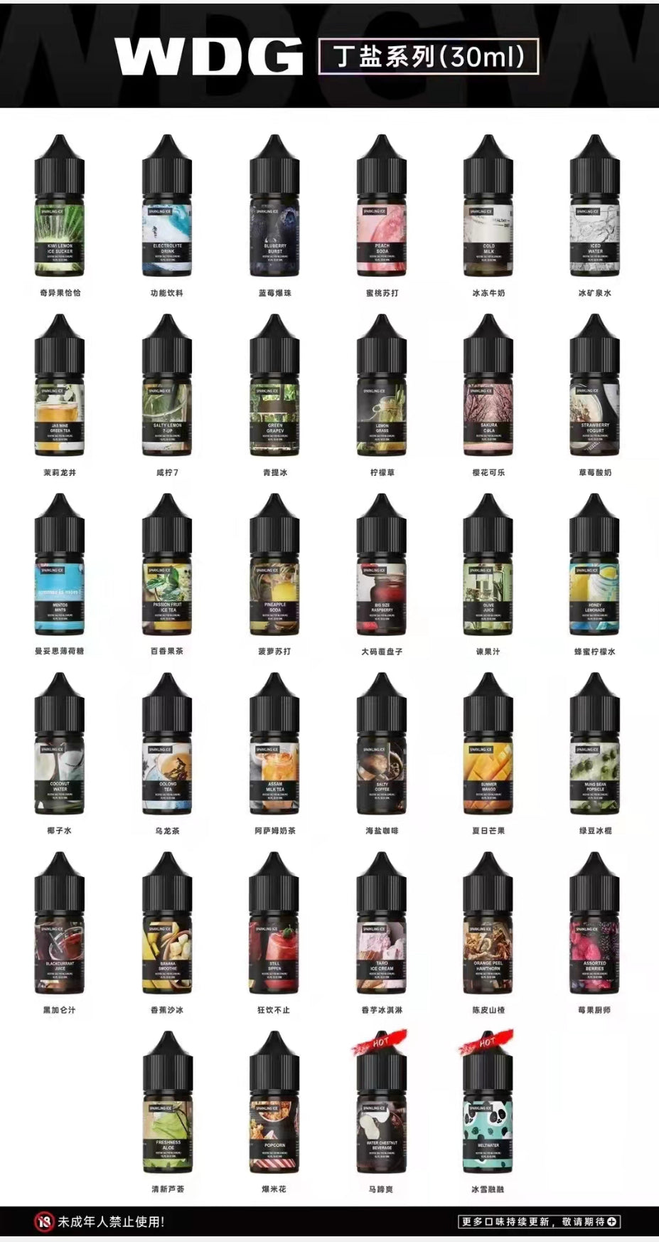 WDG 煙油 30ML｜WDG 電子煙油・水果冰感多口味小煙油-台灣現貨 圖片 2